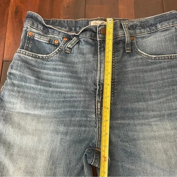 Madewell The Perfect Vintage High Waist Side Slit Crop Jeans Raw Hem size 30 - Picture 16 of 16